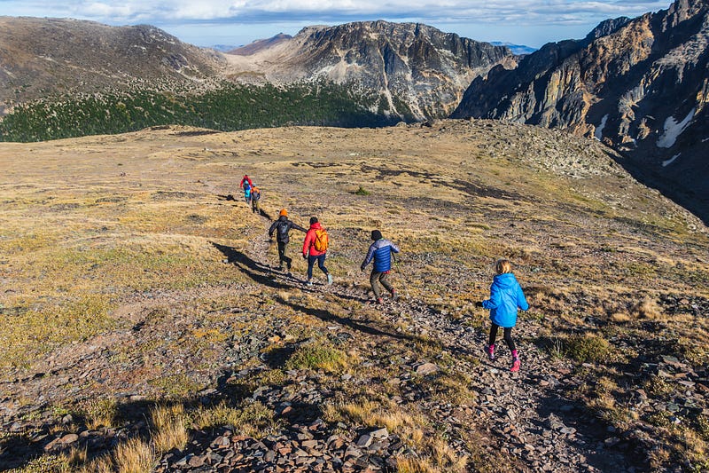 Runner on an early morning trail