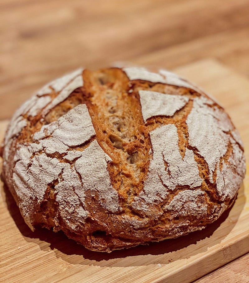 Homemade bread baking process