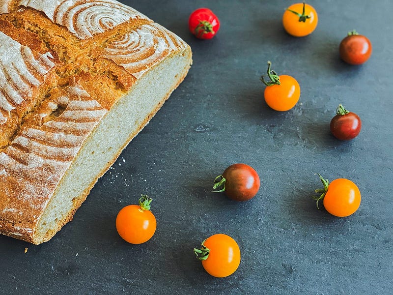 Freshly baked homemade bread