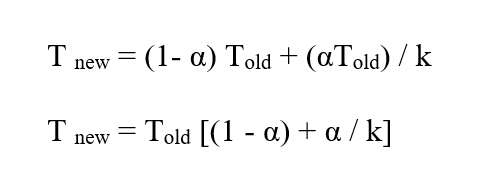 Amdahl's Law formula representation