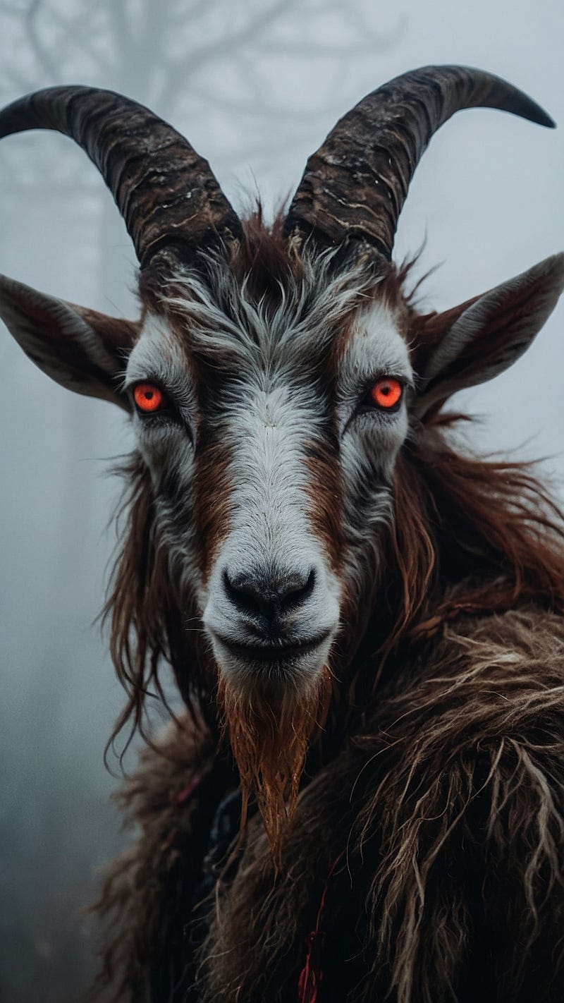 Hyperrealistic Goat-man portrait