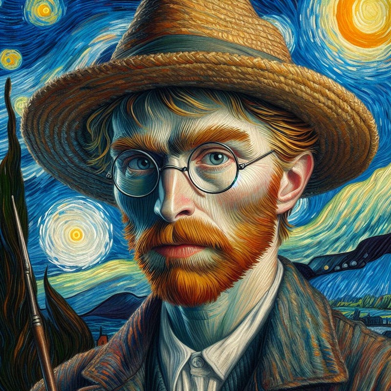 Van Gogh styled as Harry Potter