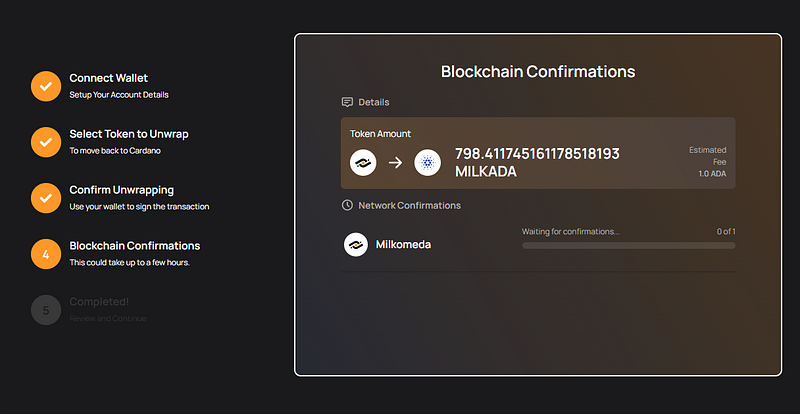 Waiting for blockchain confirmations