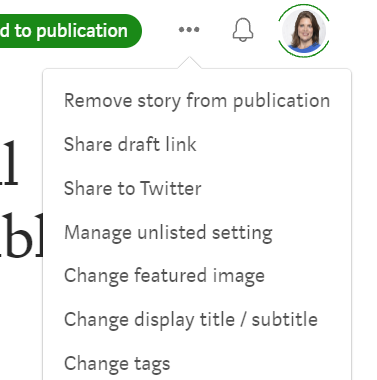 Changing tags on Medium