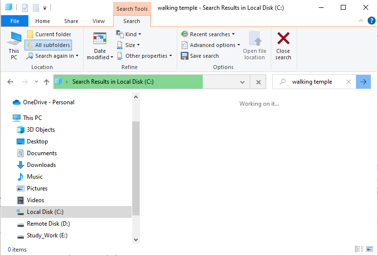 Indexing process in browsers