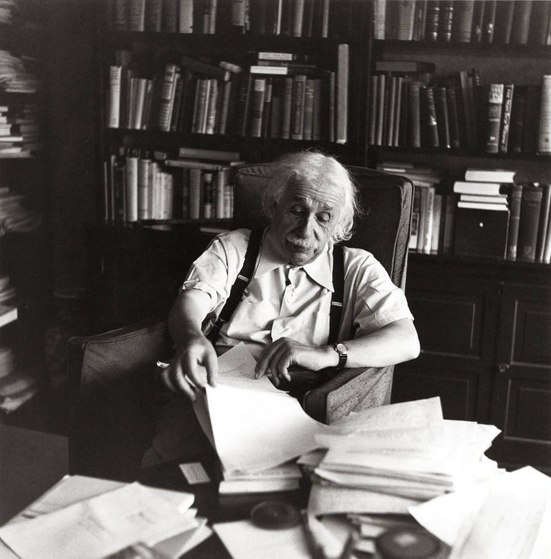 Einstein in his Princeton office, 1950