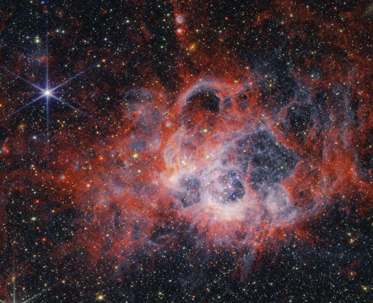 JWST image of a star-forming region