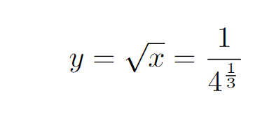 Calculating the y-coordinate from the square root function