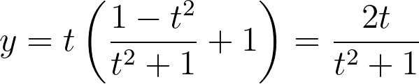 Calculating the y-coordinate from the line equation