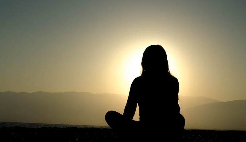 Woman looking confidently towards a brighter future