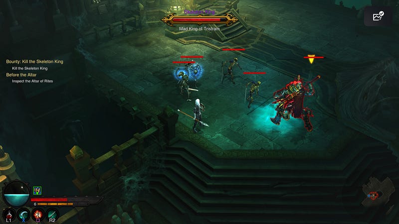 The immersive boss arena in Diablo III