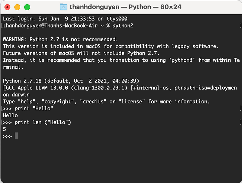 Running Python scripts in Terminal.