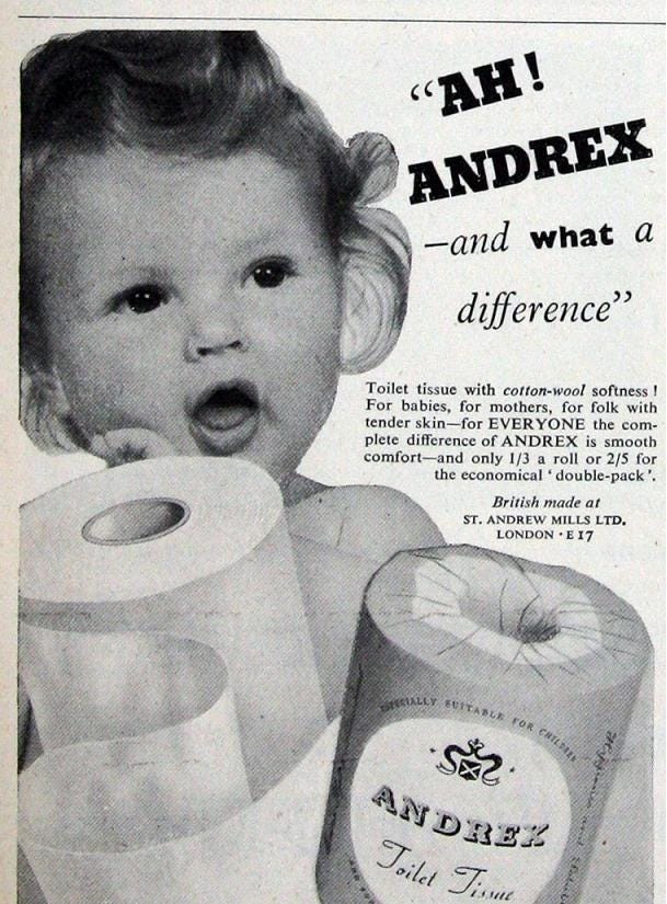 Advertisement for Andrex toilet paper