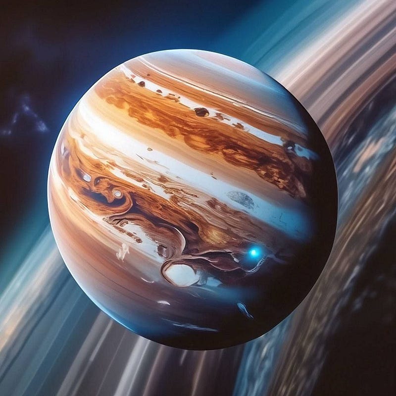 Jupiter's unique shape caused by its rapid rotation