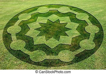 Mystical crop circle formation