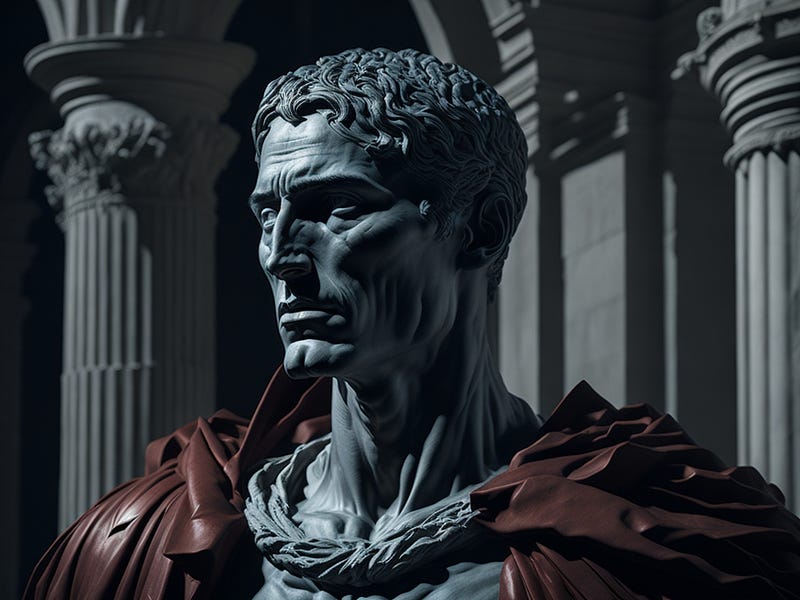 Depiction of Julius Caesar's legacy