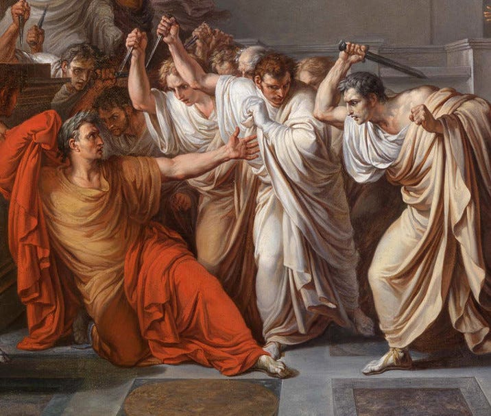 Caesar's final moments depicted