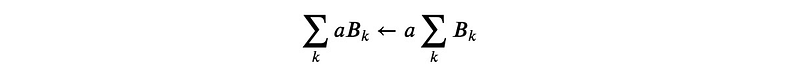 Inserting a factor into a sum