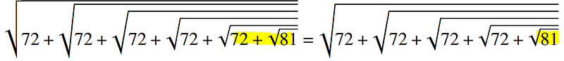 Simplifying the nested radical expression