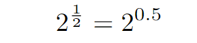 Function evaluation of square root of 2