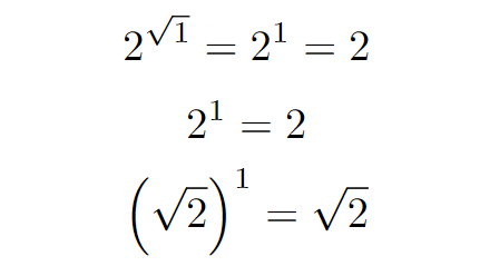 Function evaluation at x = 1