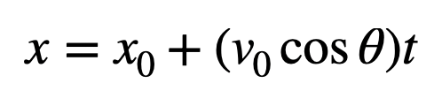 Kinematic Equation for Horizontal Motion