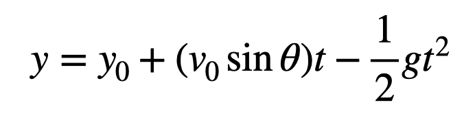 Kinematic Equation for Vertical Motion