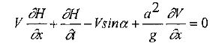 Equation of motion for transient flow