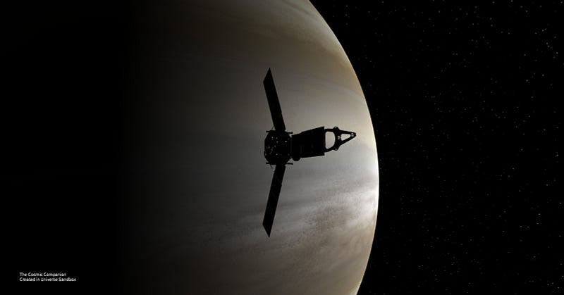 Juno spacecraft exploring Jupiter's atmosphere