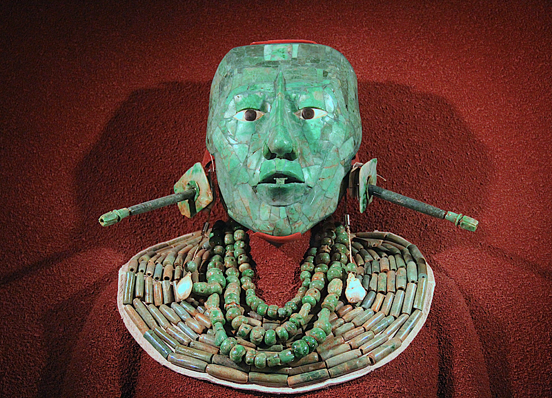 Jade death mask of Maya king Kinich Janaab Pakal