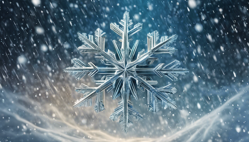 Snowflakes are formed through a blend of chaos and order.